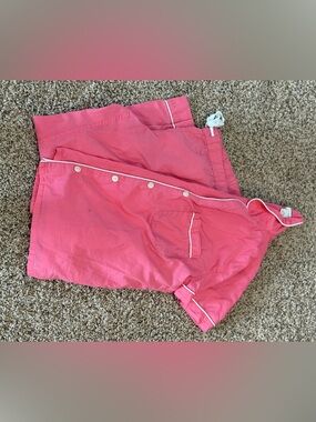 J. Crew Pink Piped Cotton Shorts Set
